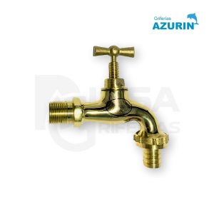 CAÑO JARDIN BRONCE PULIDO - AZURIN