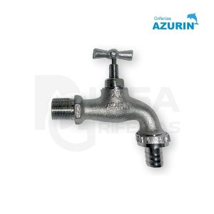CAÑO JARDIN CROMADO GRANALLADO - AZURIN