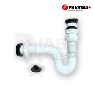 TRAMPA CORRUGADO LAVADERO DESAGUE PVC - FAVINSA